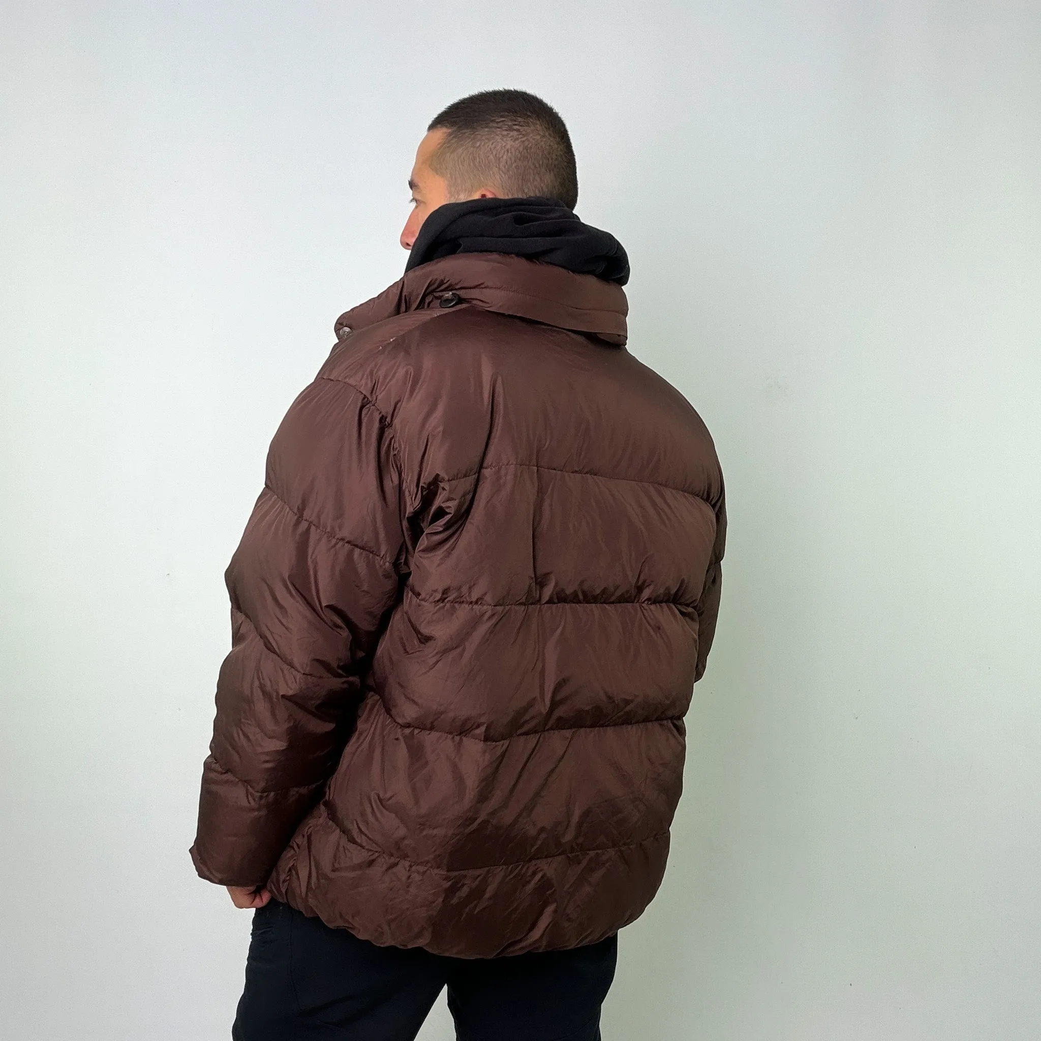 Brown y2ks Champion Puffer Jacket Coat (XL)