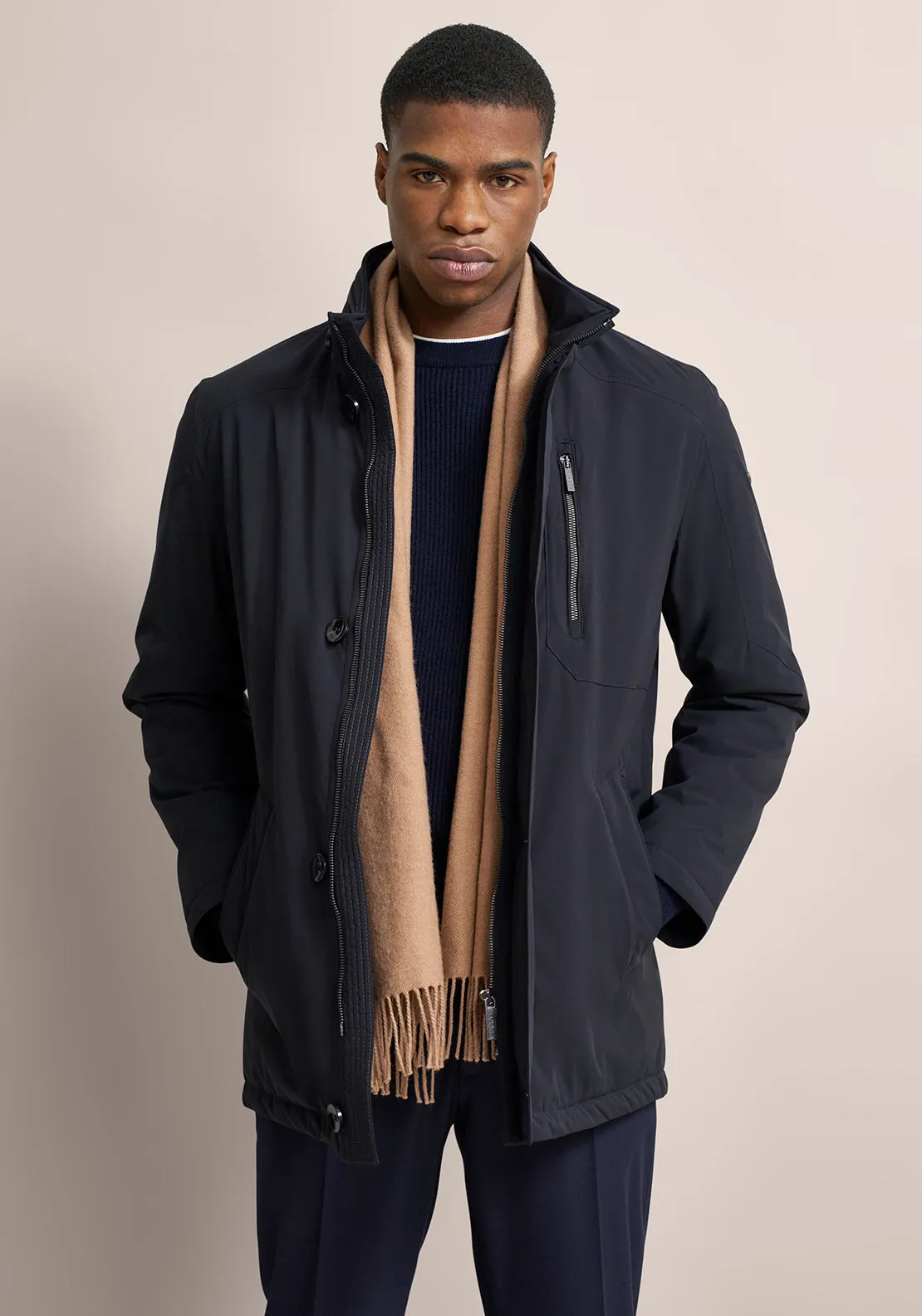 Bugatti Mid Length Coat, Navy