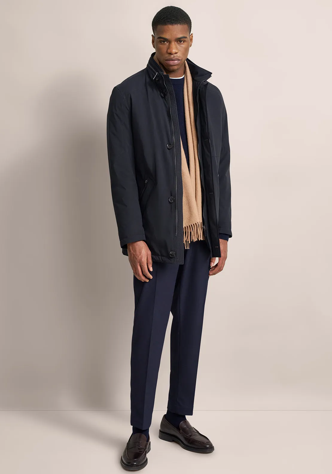 Bugatti Mid Length Coat, Navy