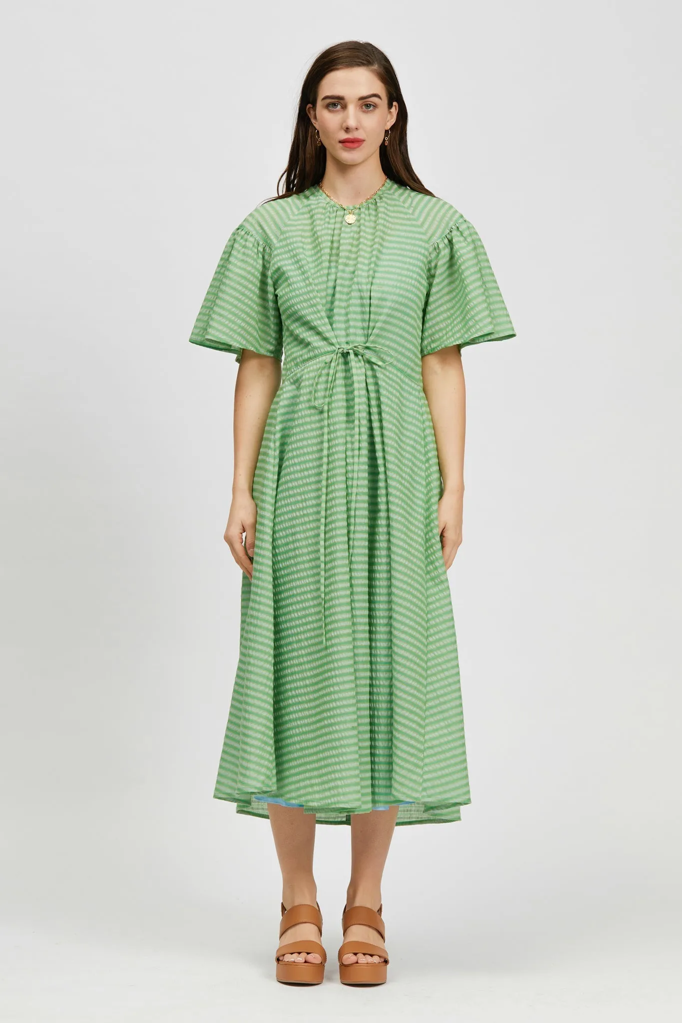 bul Prazer Dress Green Stripe / Light Blue