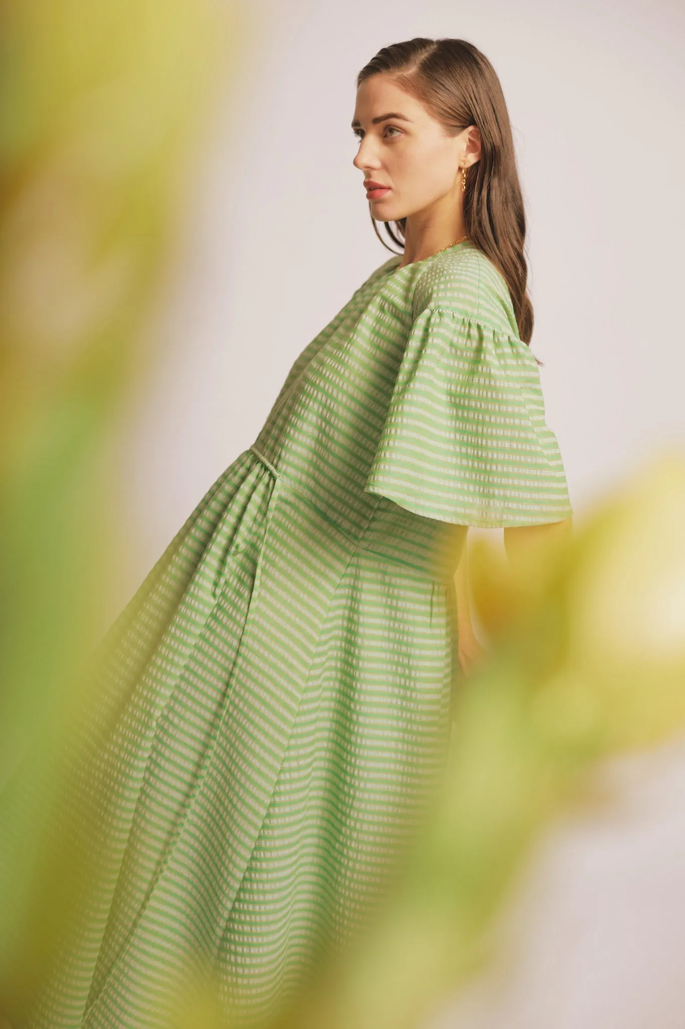 bul Prazer Dress Green Stripe / Light Blue