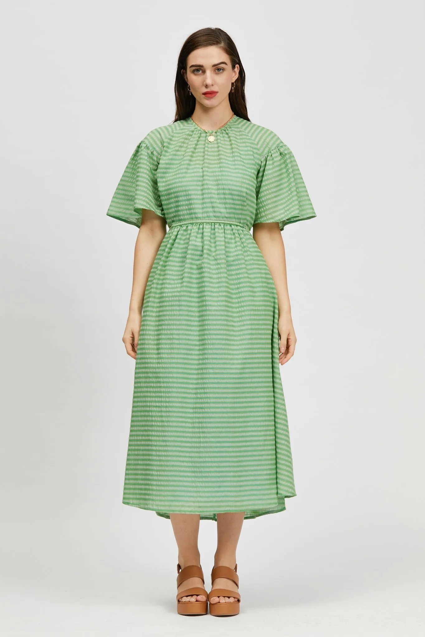 bul Prazer Dress Green Stripe / Light Blue