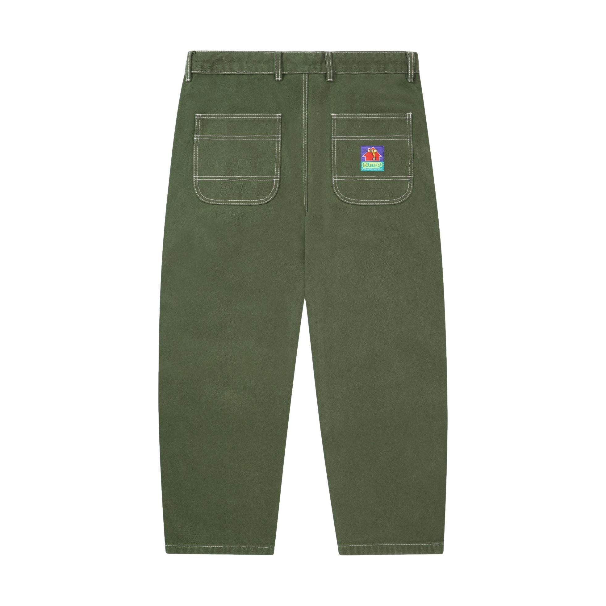 Butter Work Double Knee Pants Washed Army