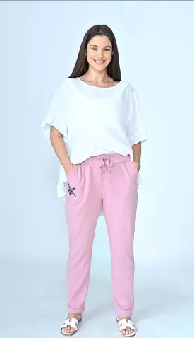 CALI AND CO PINK STAR PANTS CA2254