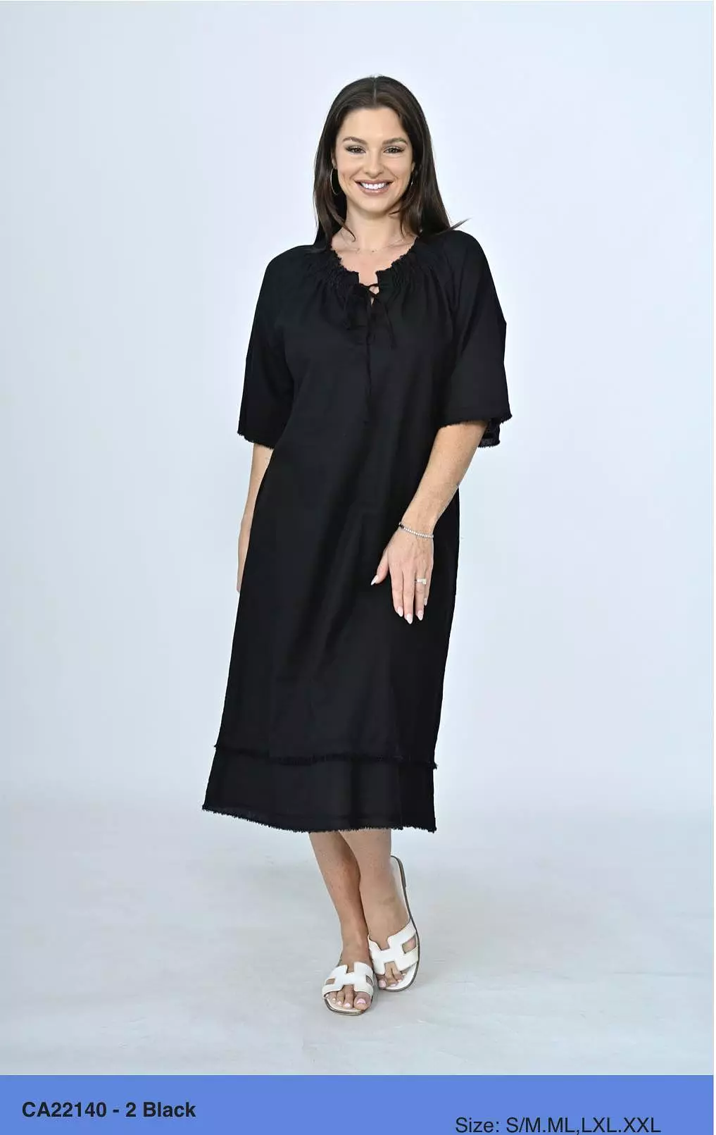 CALI N CO DRESS BLACK CA22140-2