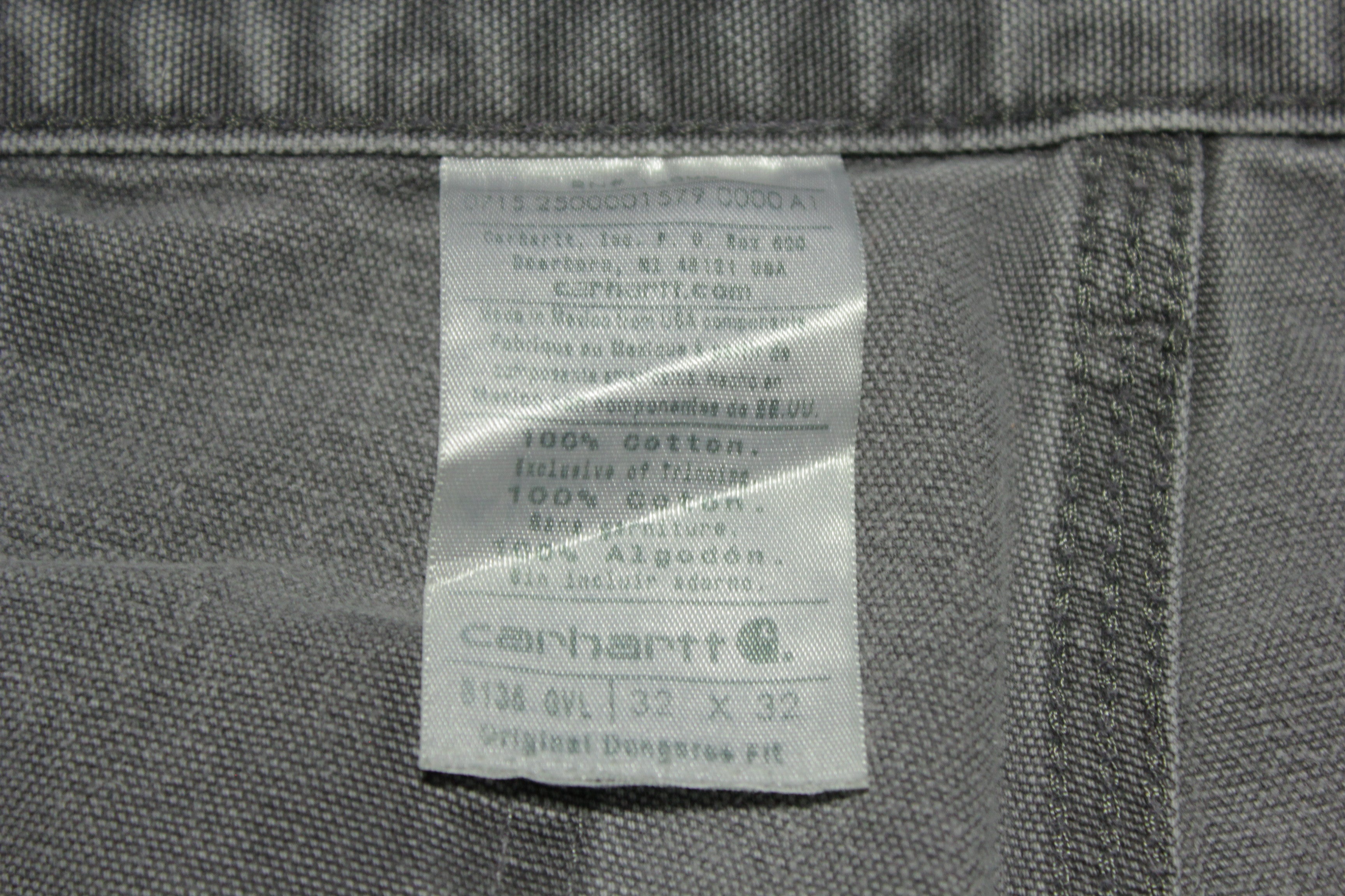 Carhartt B136 GVL Gray 32x31 Double Knee Construction Work Pants