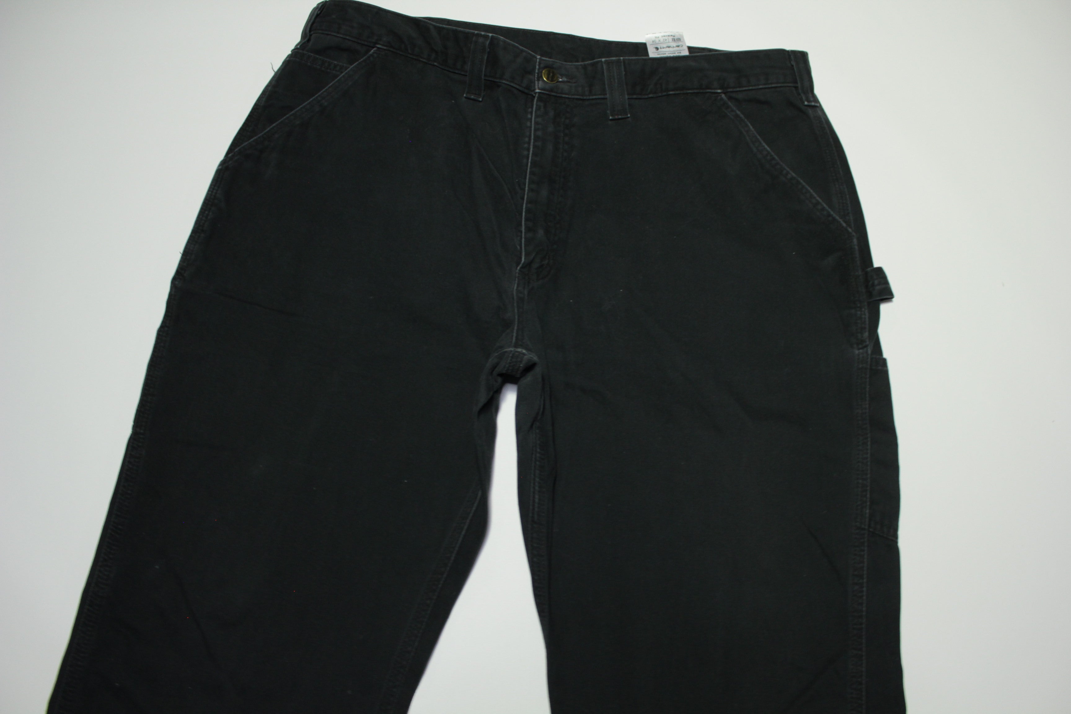 Carhartt B324 BLK Washed Twill Cargo Construction Work Pants