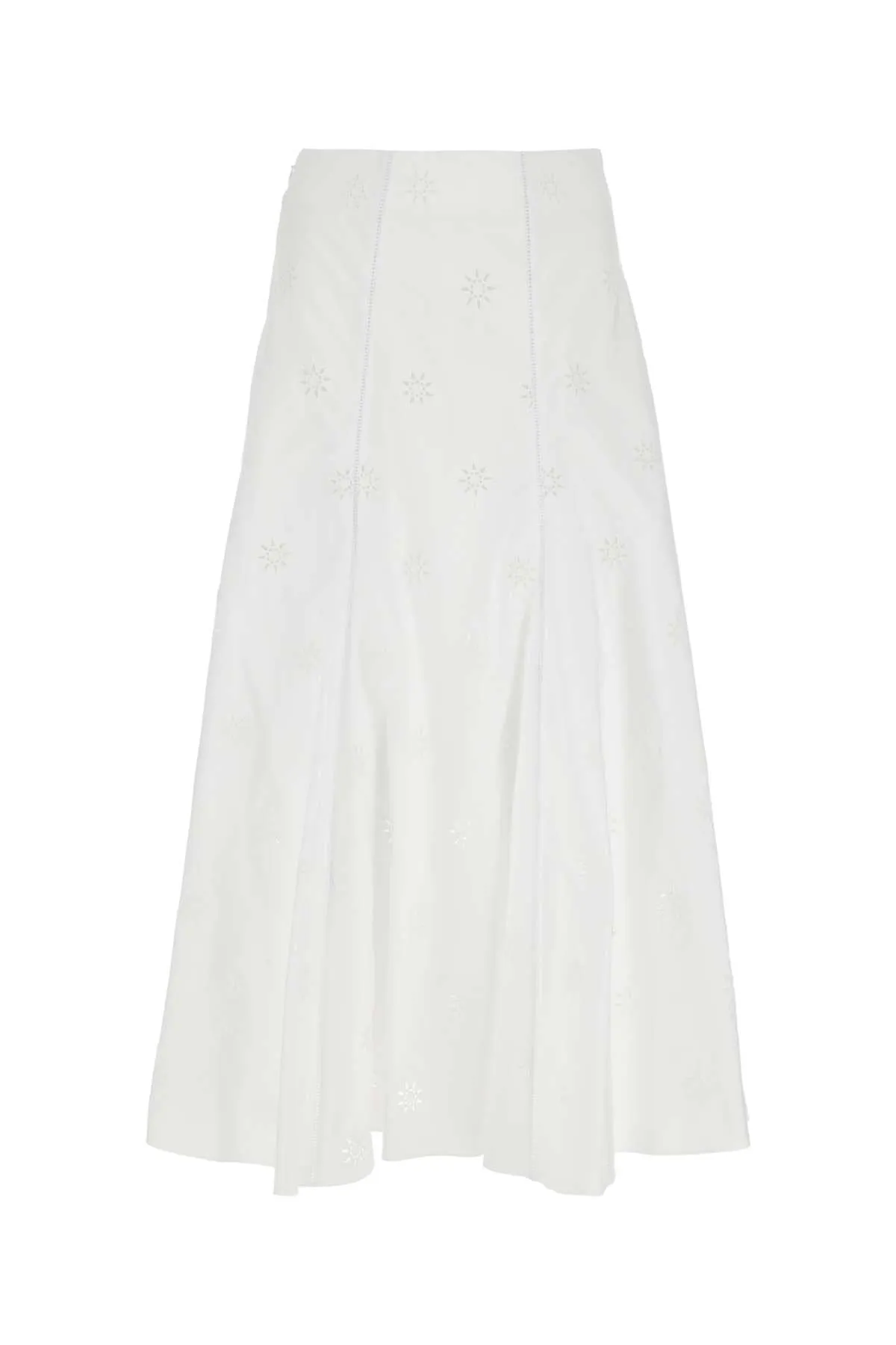 Chloe White Poplin Skirt