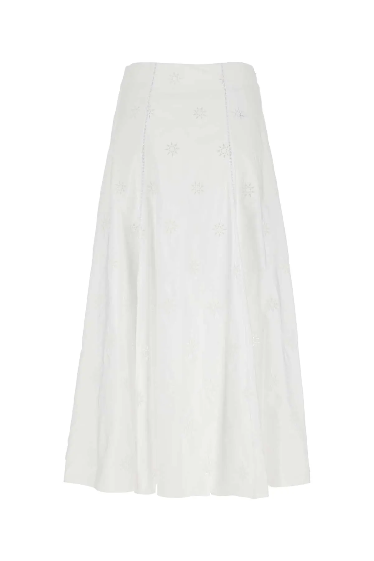 Chloe White Poplin Skirt