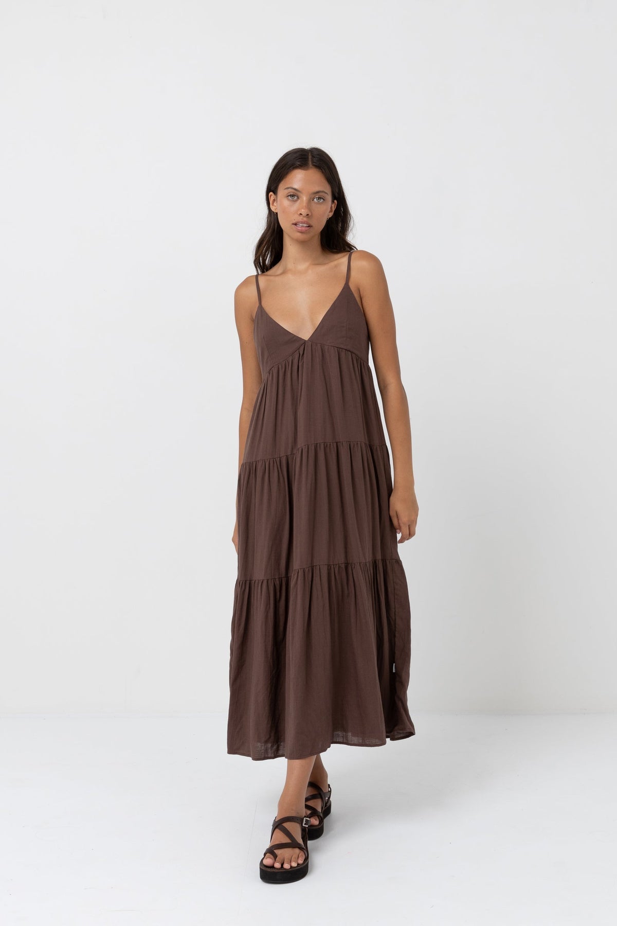 Classic Tiered Midi Dress