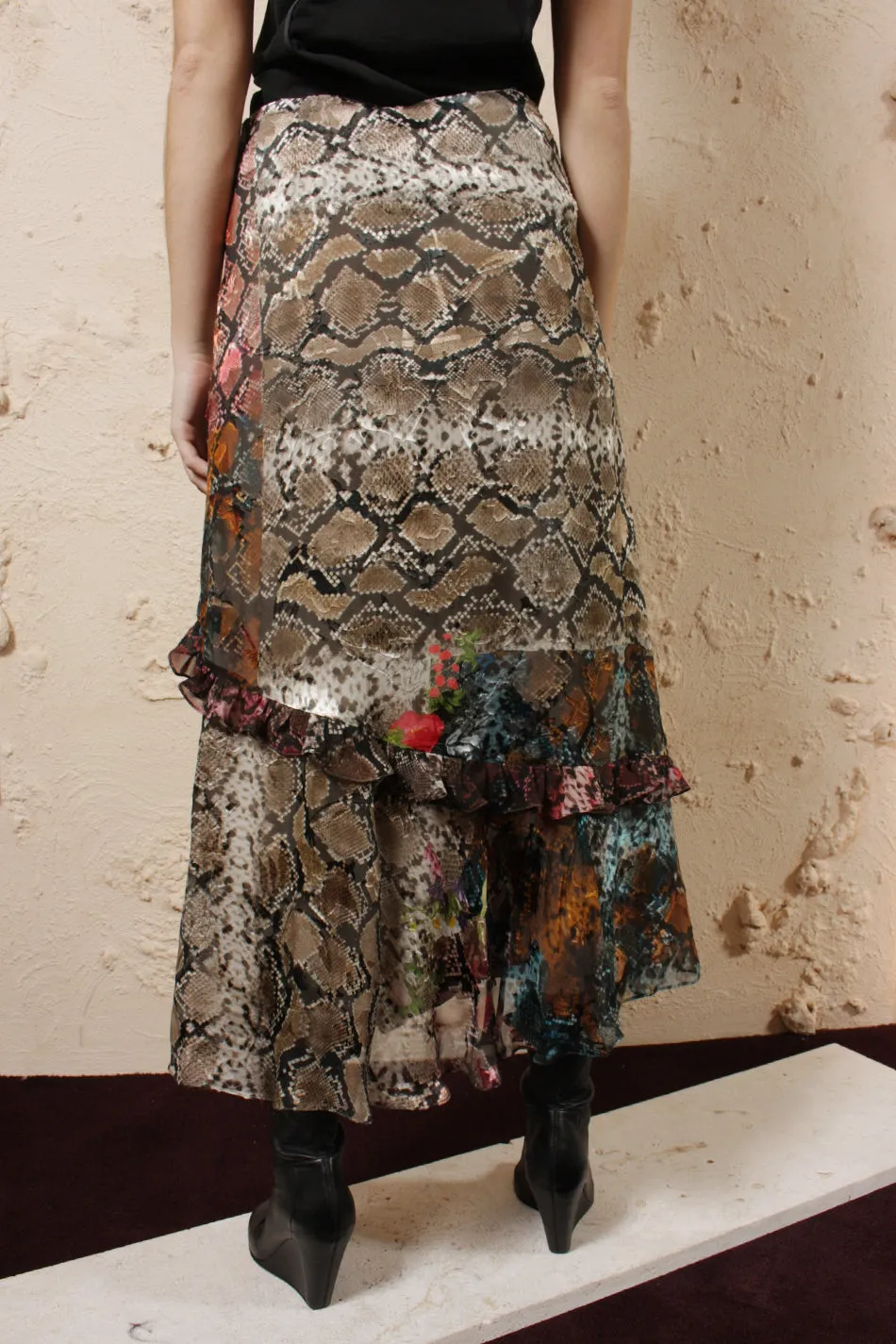 Clemence Snake Skirt