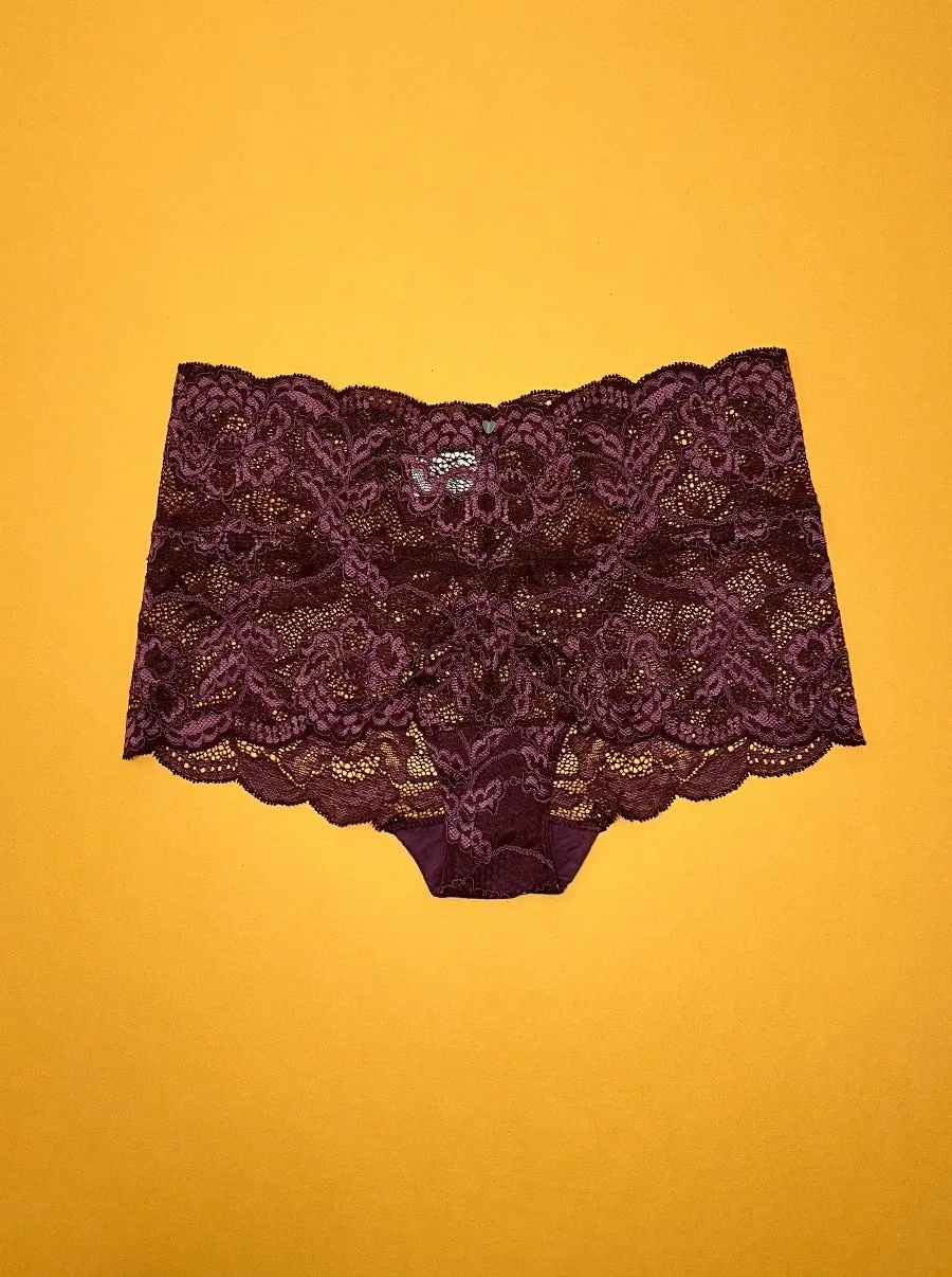 Clo: Fortuna Lace High-Waisted Boyshort - S, Last One!