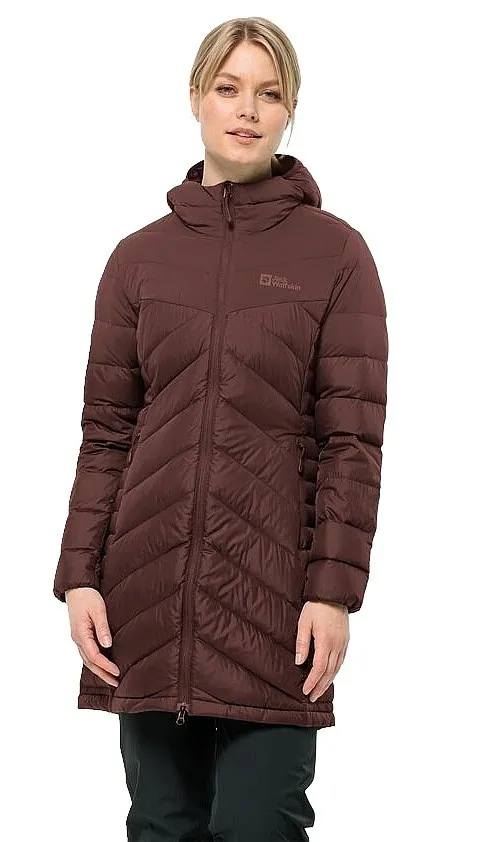 coat Jack Wolfskin Tundra Down - Dark Maroon - women´s