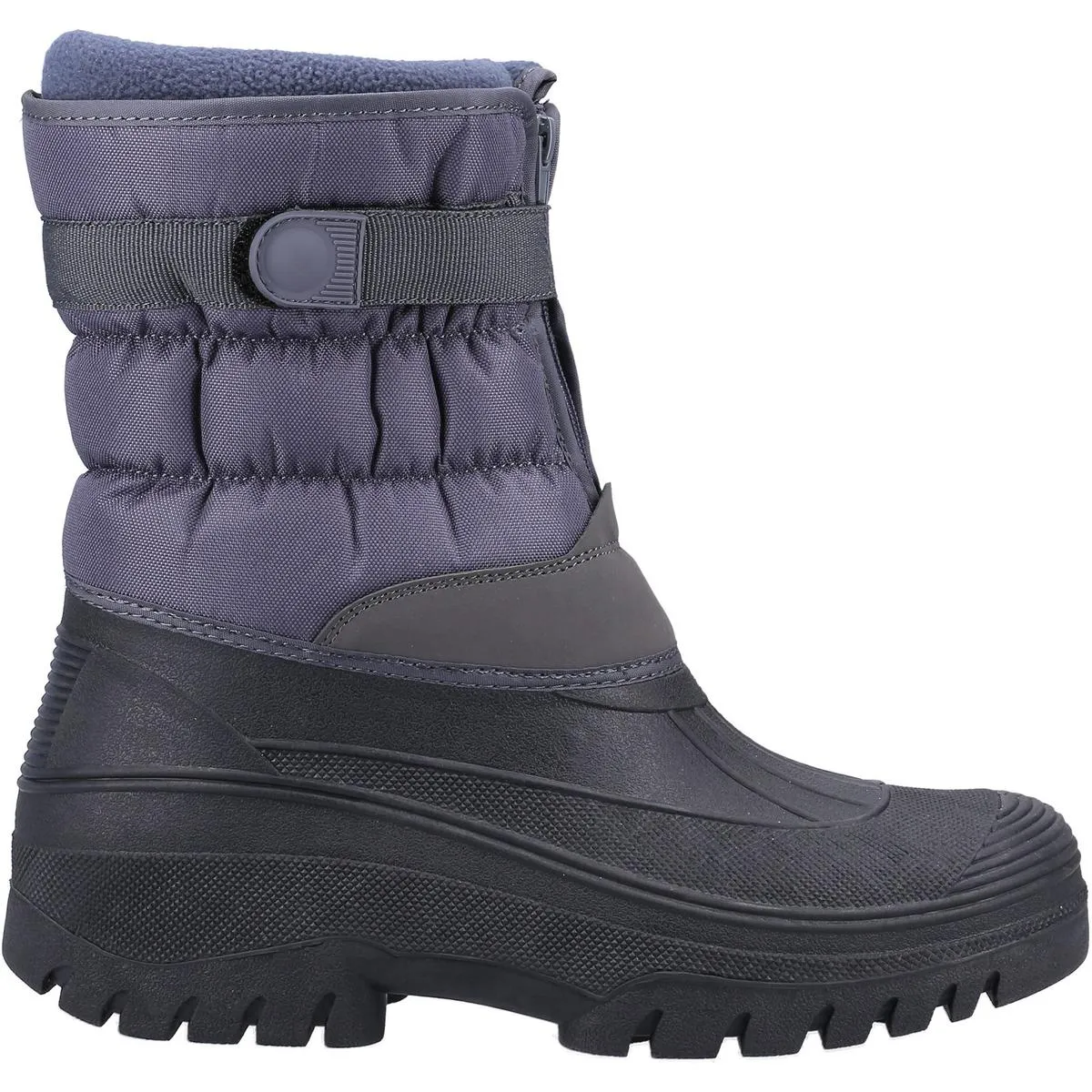 Cotswold Chase Touch Fastening and Zip up Winter Boot Grey