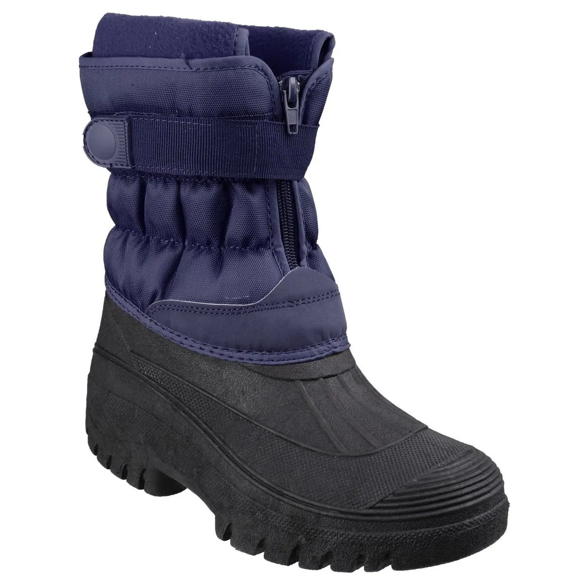 Cotswold Chase Touch Fastening and Zip up Winter Boot Navy