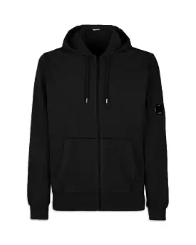 CP Company Light Fleece Zipped Hoodie Black