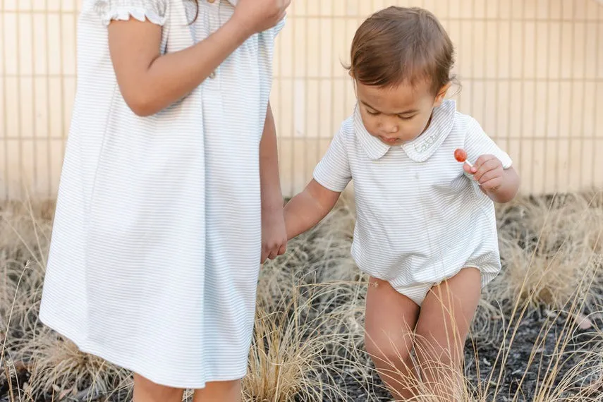 Custom Libby Knit Dress - Light Blue Stripe