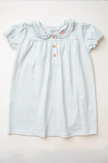 Custom Libby Knit Dress - Light Blue Stripe