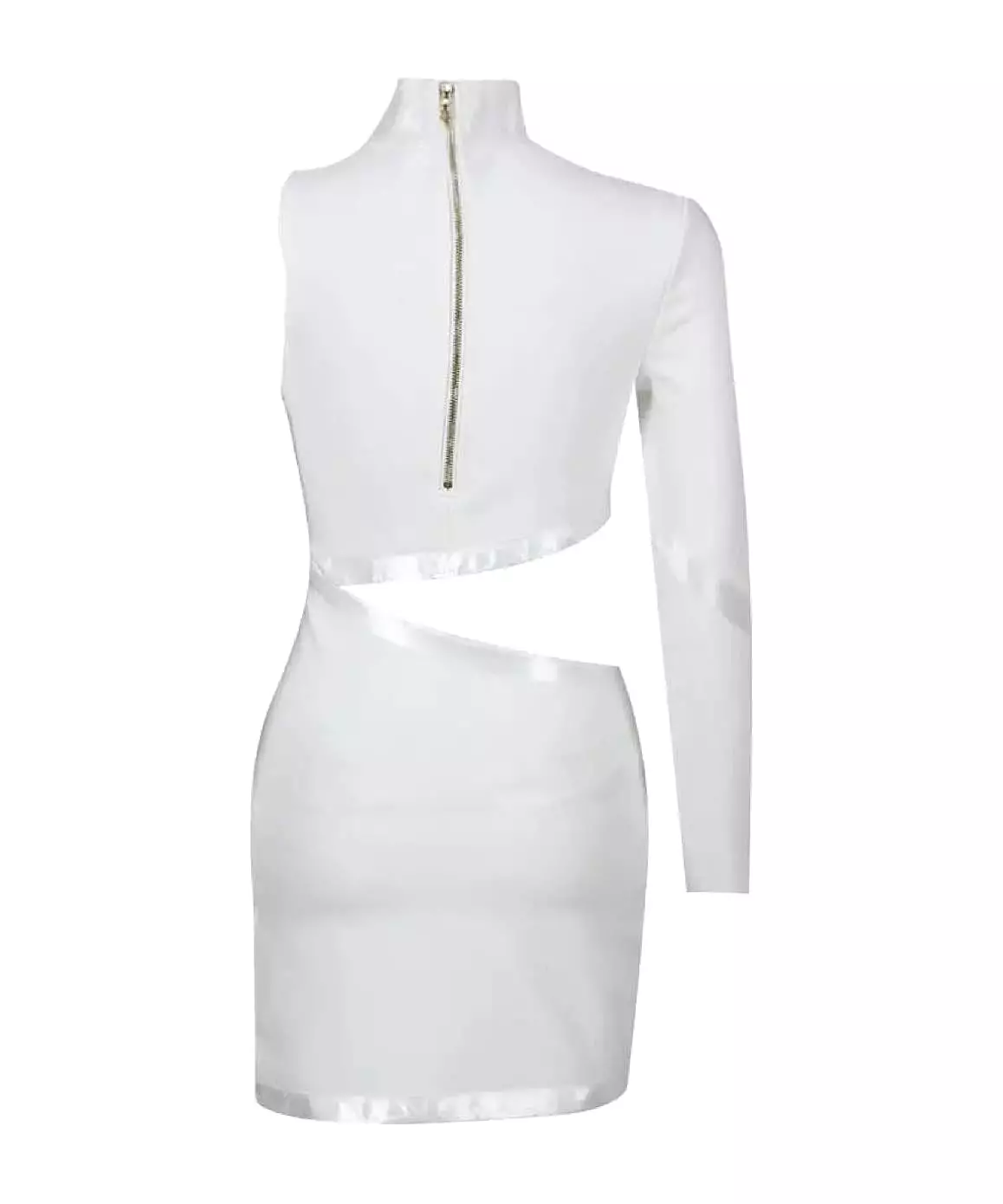 Cutout Detailed Mini Dress In White