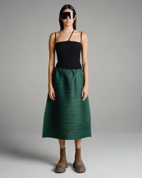 Dark Green Bounce Pleat Skirt