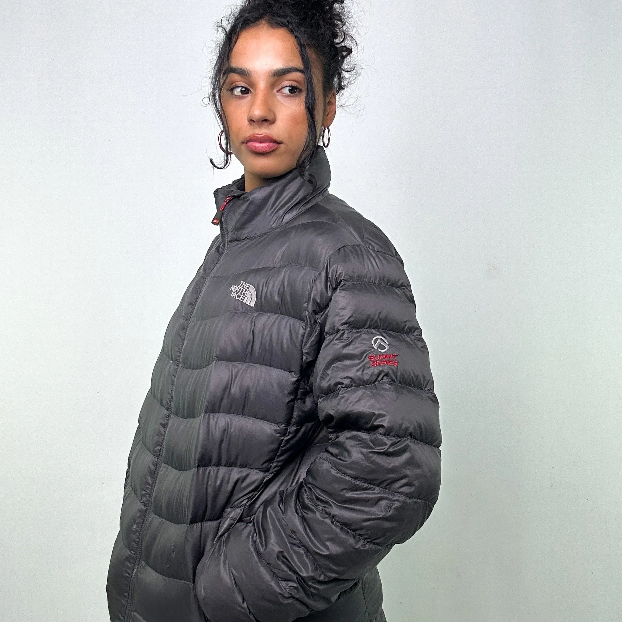 Dark Grey 90s The North Face 800 Summit Series Puffer Jacket Coat (L)