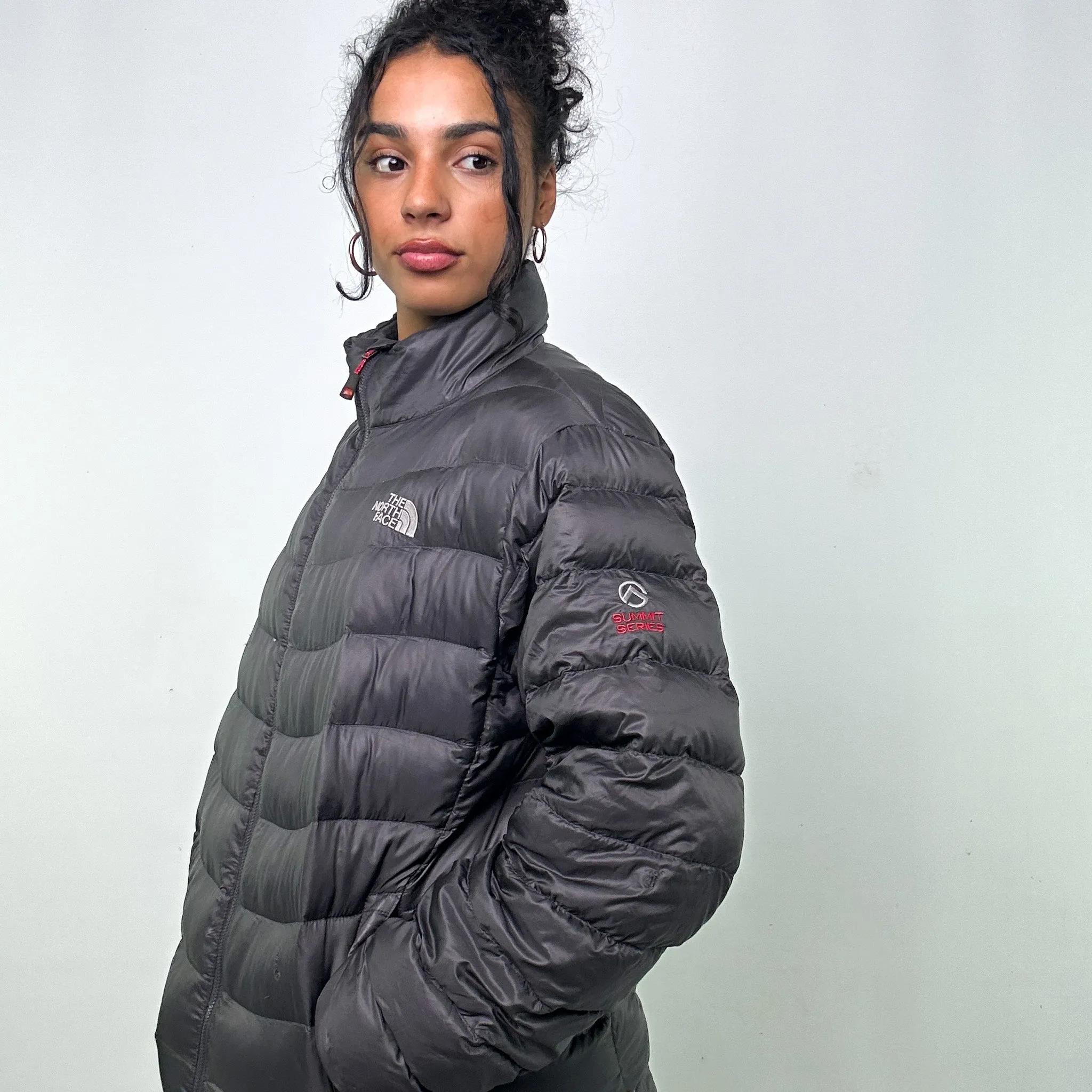 Dark Grey 90s The North Face 800 Summit Series Puffer Jacket Coat (L)