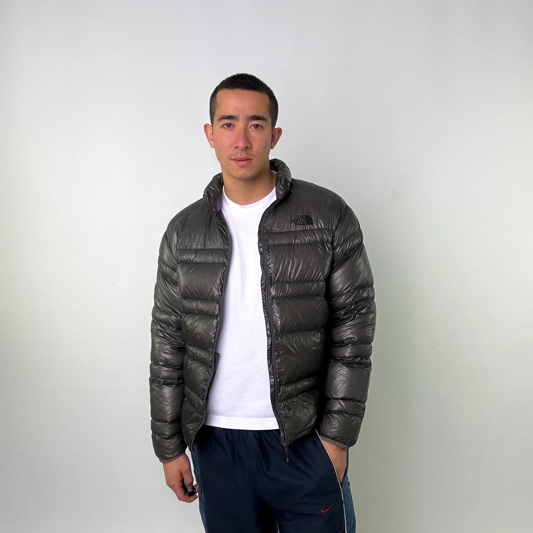 DARK GREY 90S THE NORTH FACE PUFFER JACKET COAT (