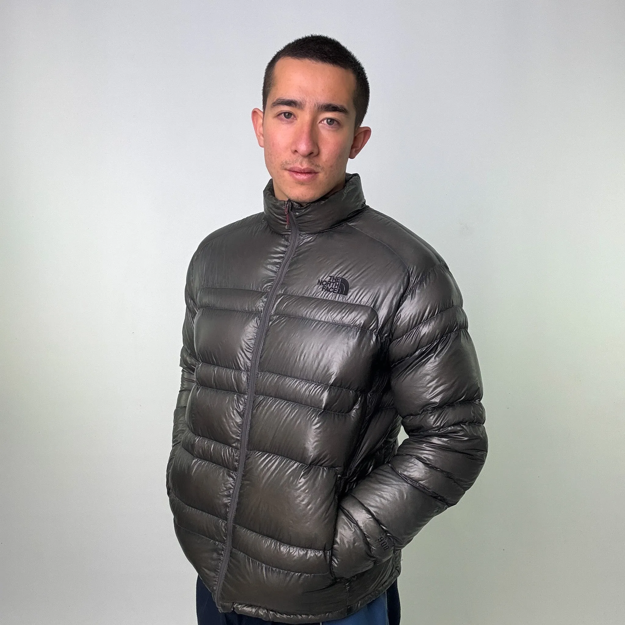 DARK GREY 90S THE NORTH FACE PUFFER JACKET COAT (