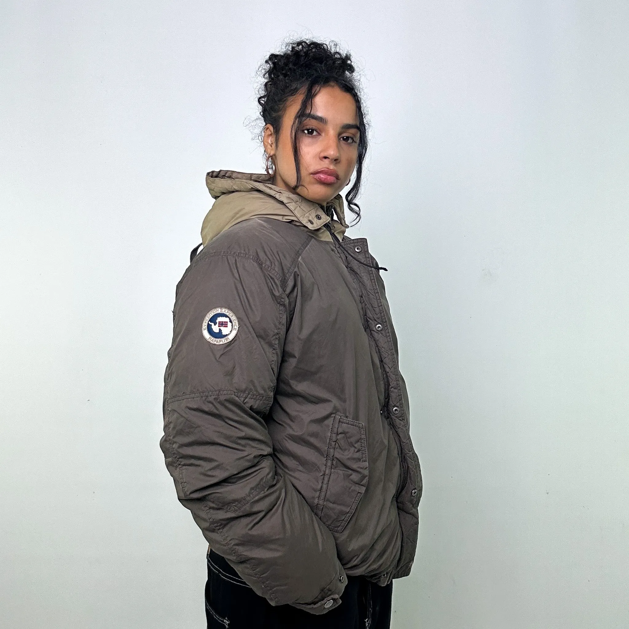 Dark Grey y2ks Napapijri Puffer Jacket Coat (L)