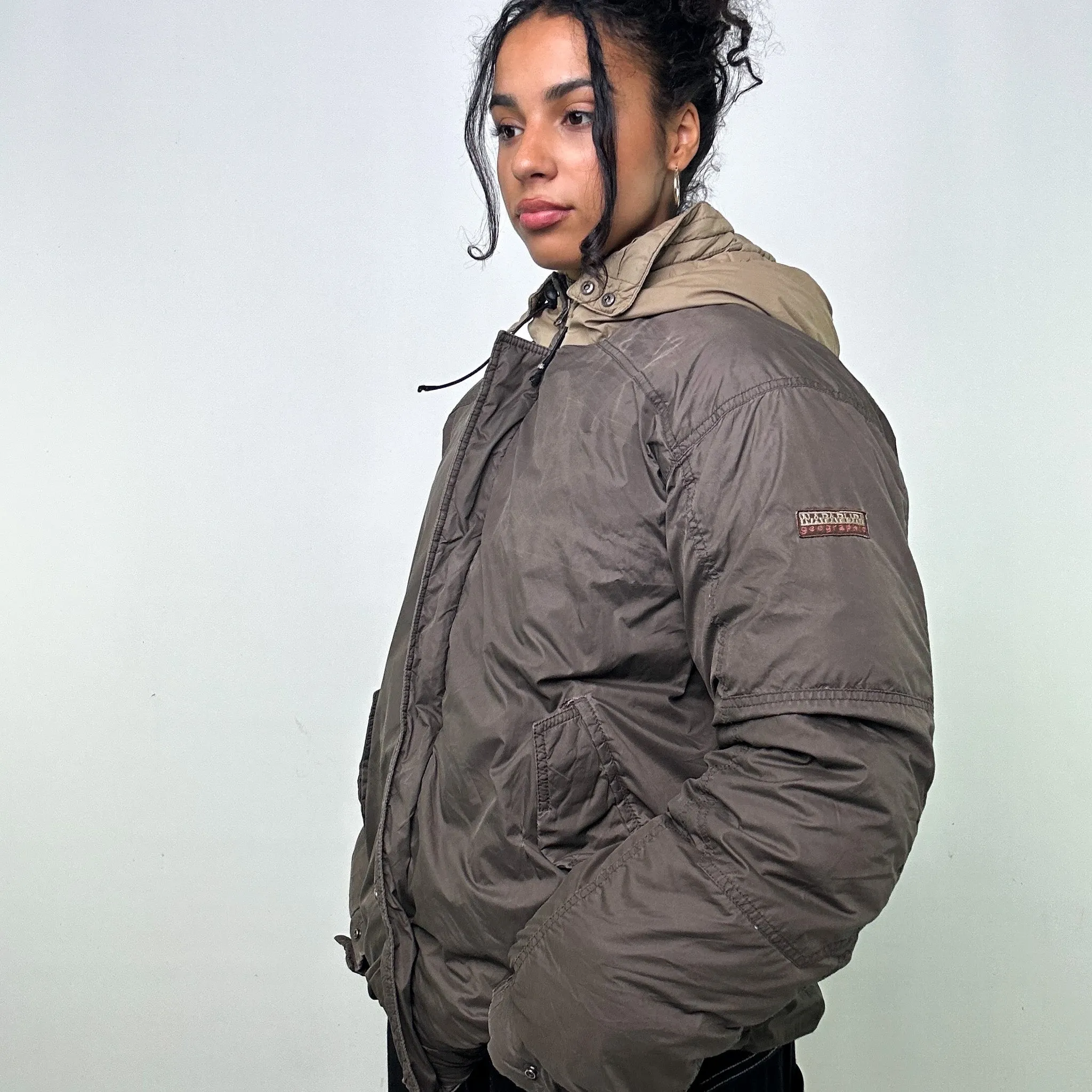 Dark Grey y2ks Napapijri Puffer Jacket Coat (L)