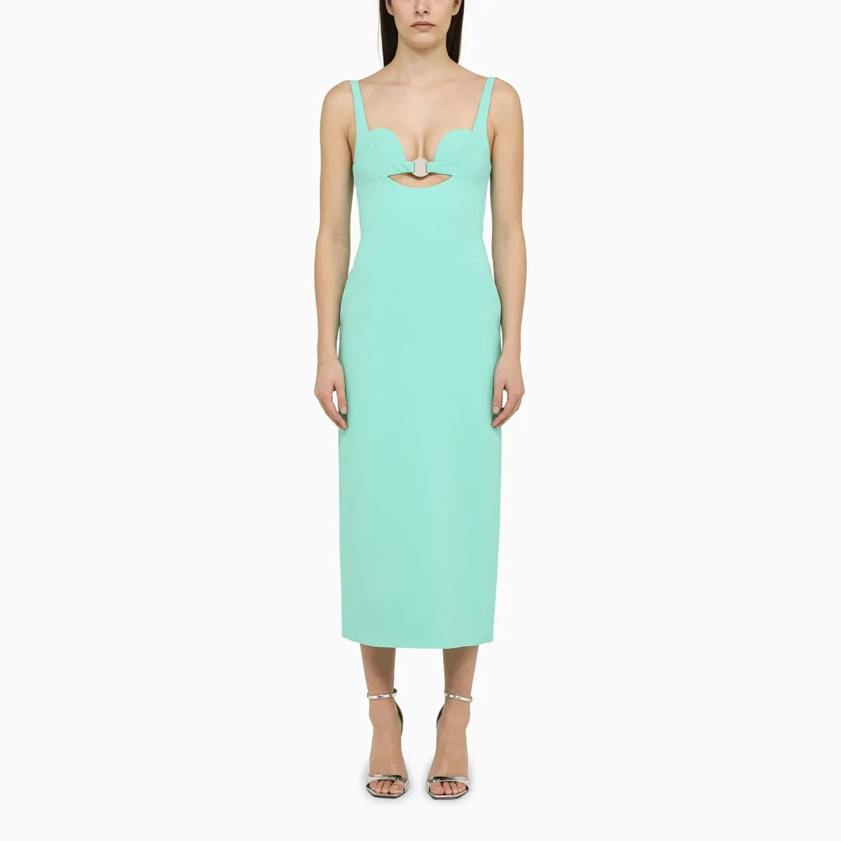 David Koma    David Koma Light Blue Midi Dress In Viscose Blend