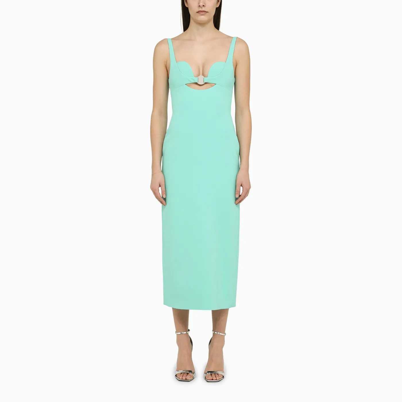 David Koma    David Koma Light Blue Midi Dress In Viscose Blend