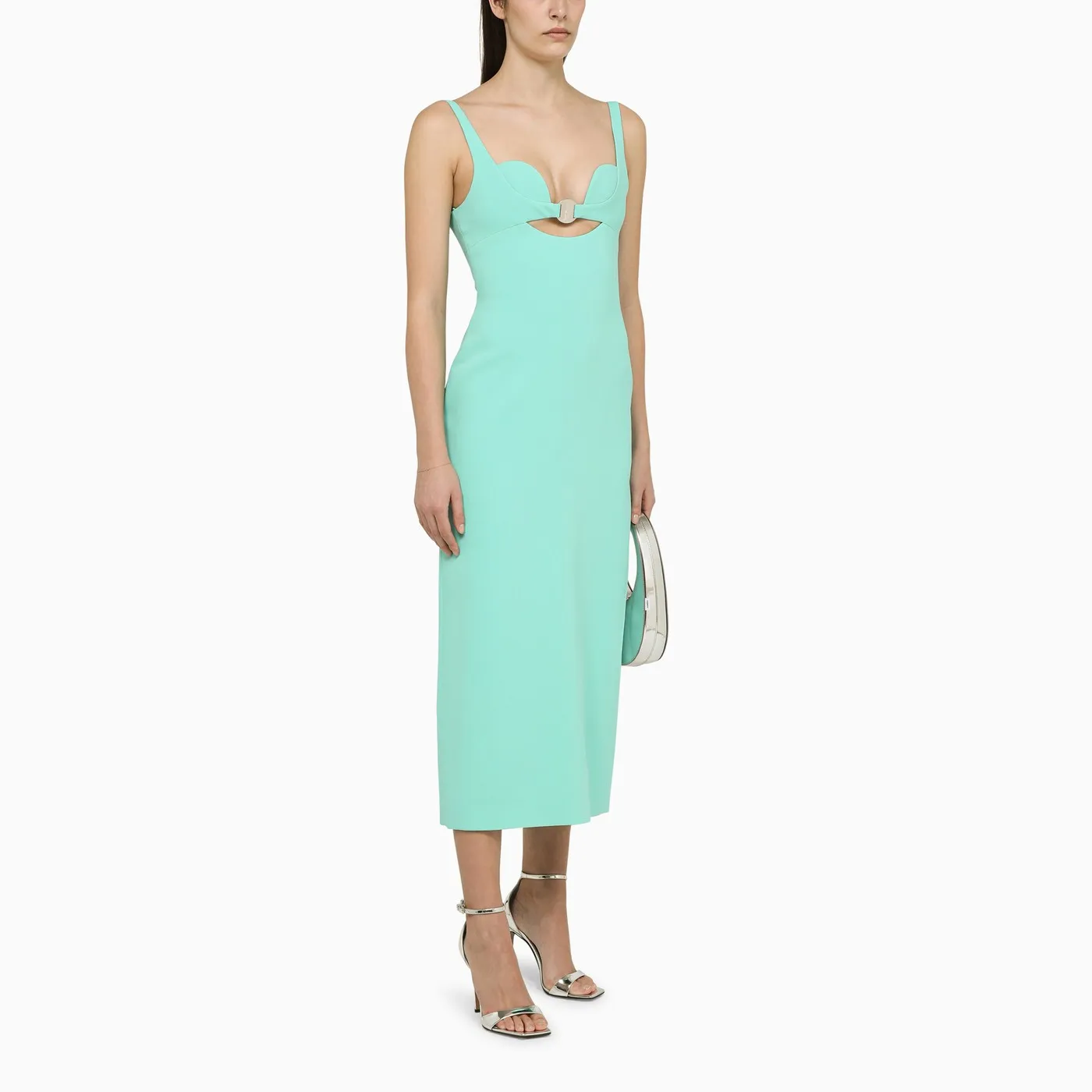 David Koma    David Koma Light Blue Midi Dress In Viscose Blend