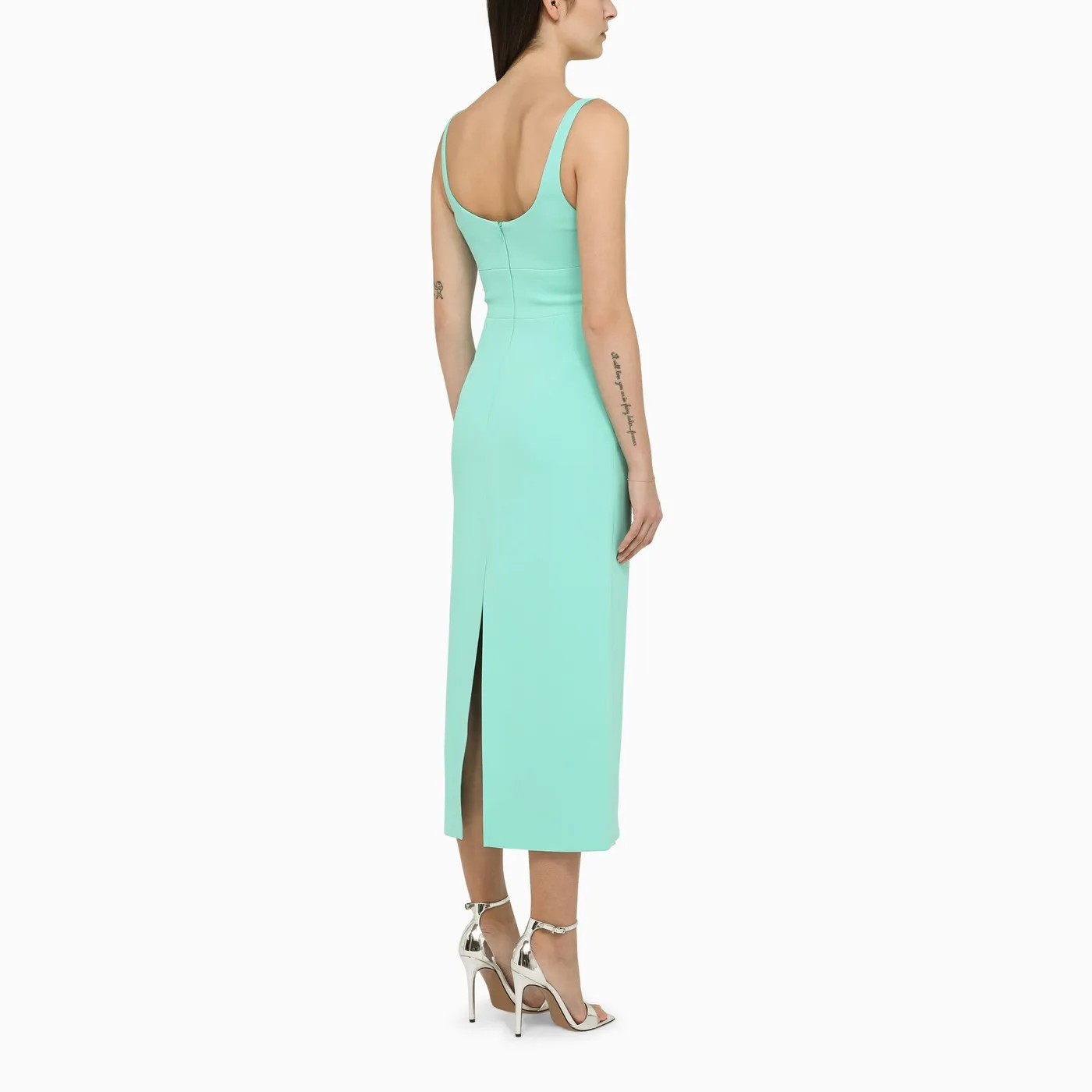 David Koma    David Koma Light Blue Midi Dress In Viscose Blend