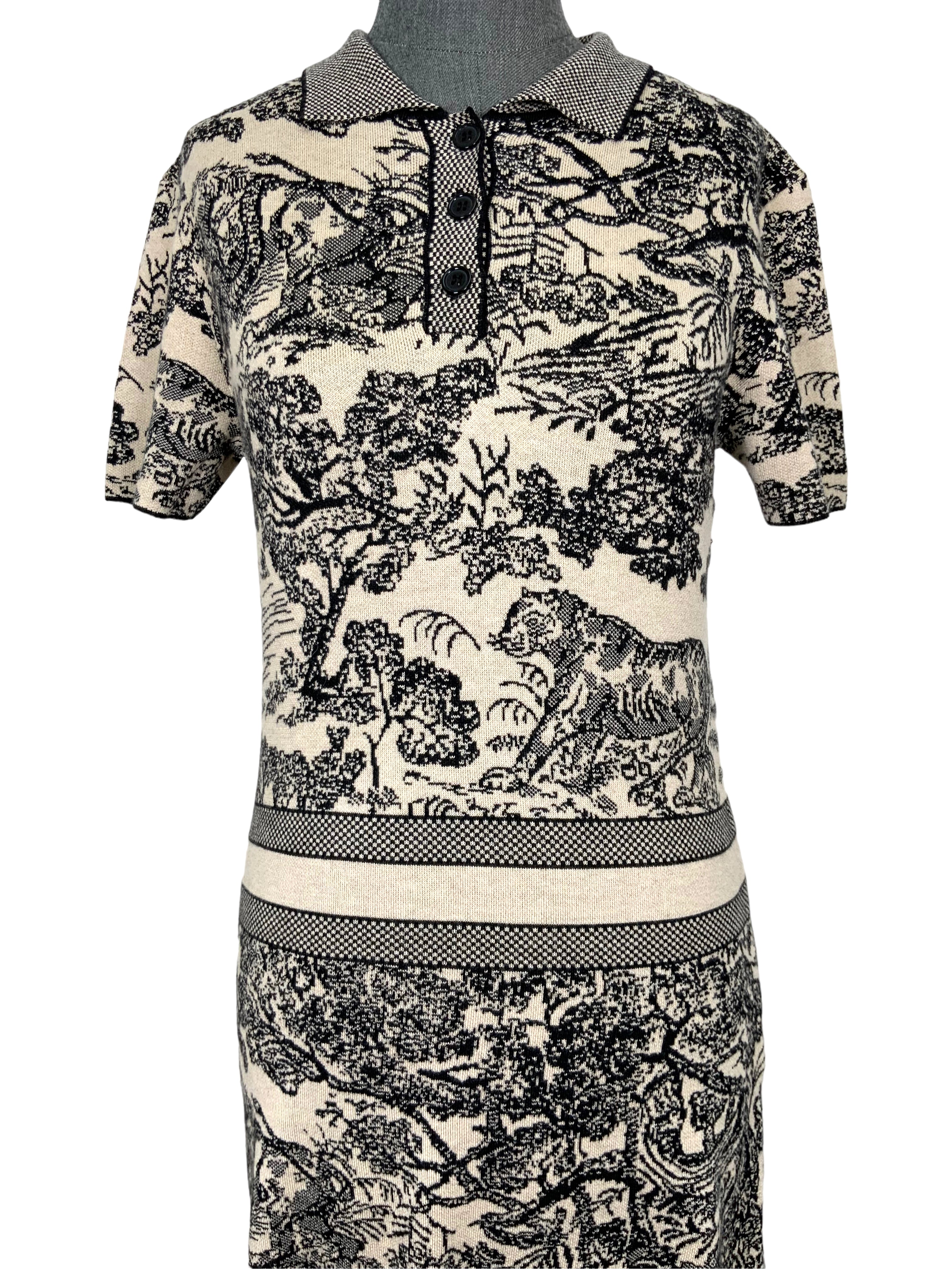 Dior Toile de Jouy Jungle Printed Dress Size M