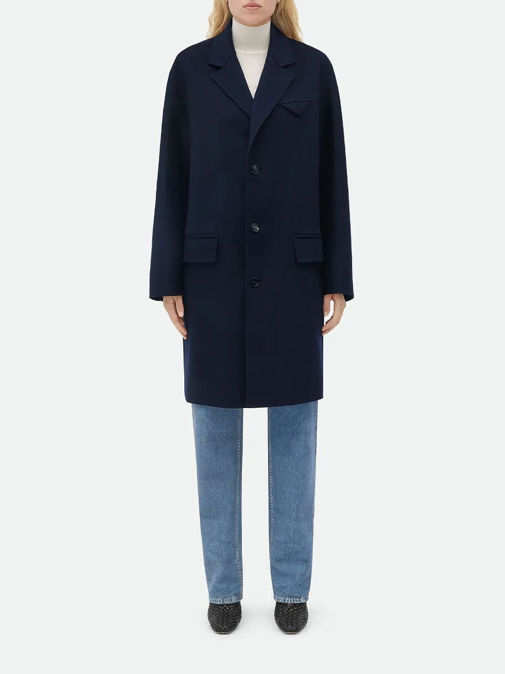 Double wool cashmere coat