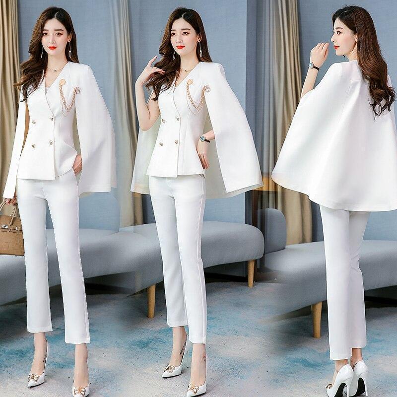 Elegant Lapel Double Breasted Pantsuit