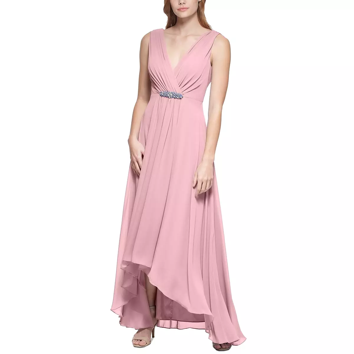 Eliza J Womens Petites Embellished Maxi Maxi Dress