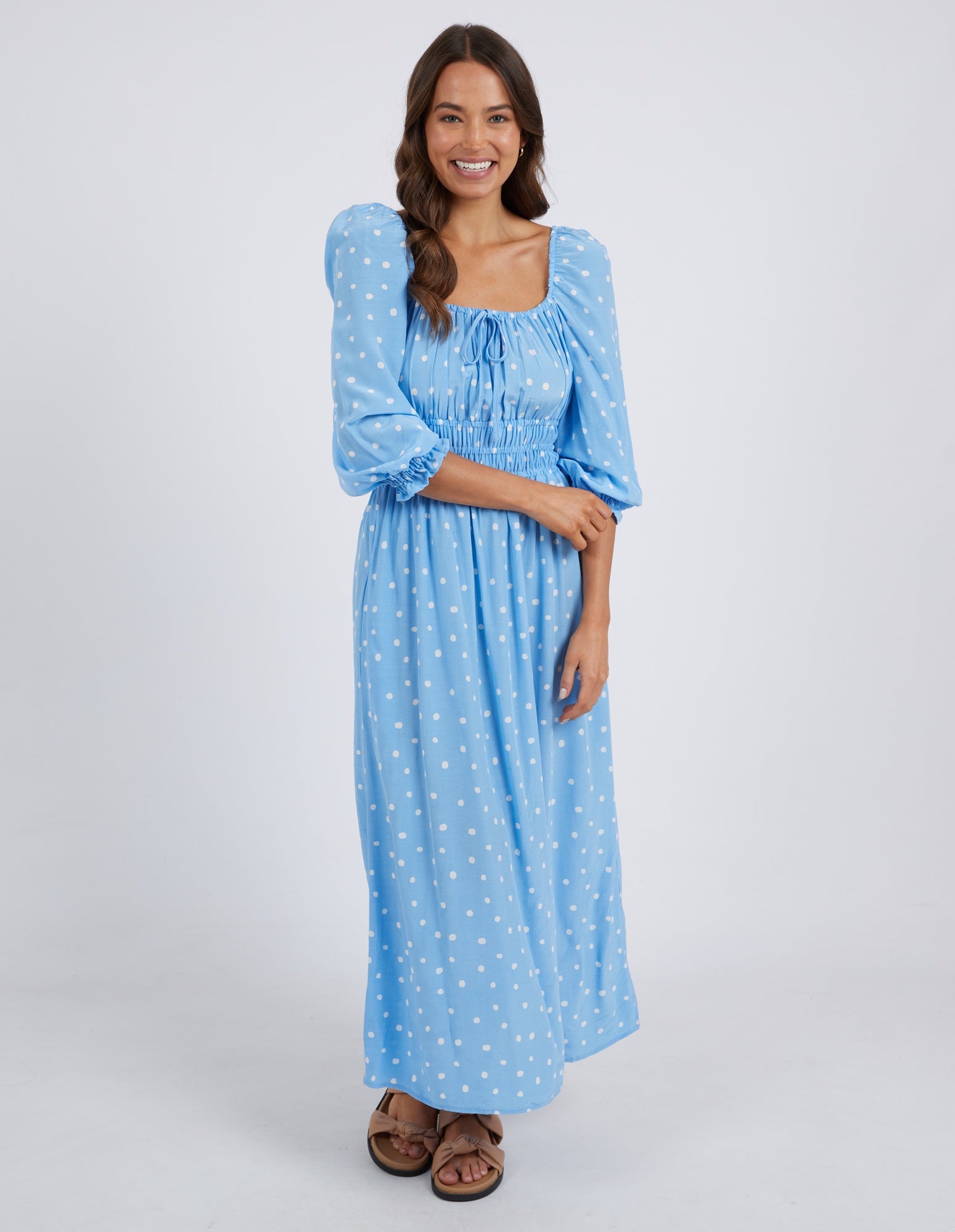 Elm Romy Spot Dress - Azure Blue