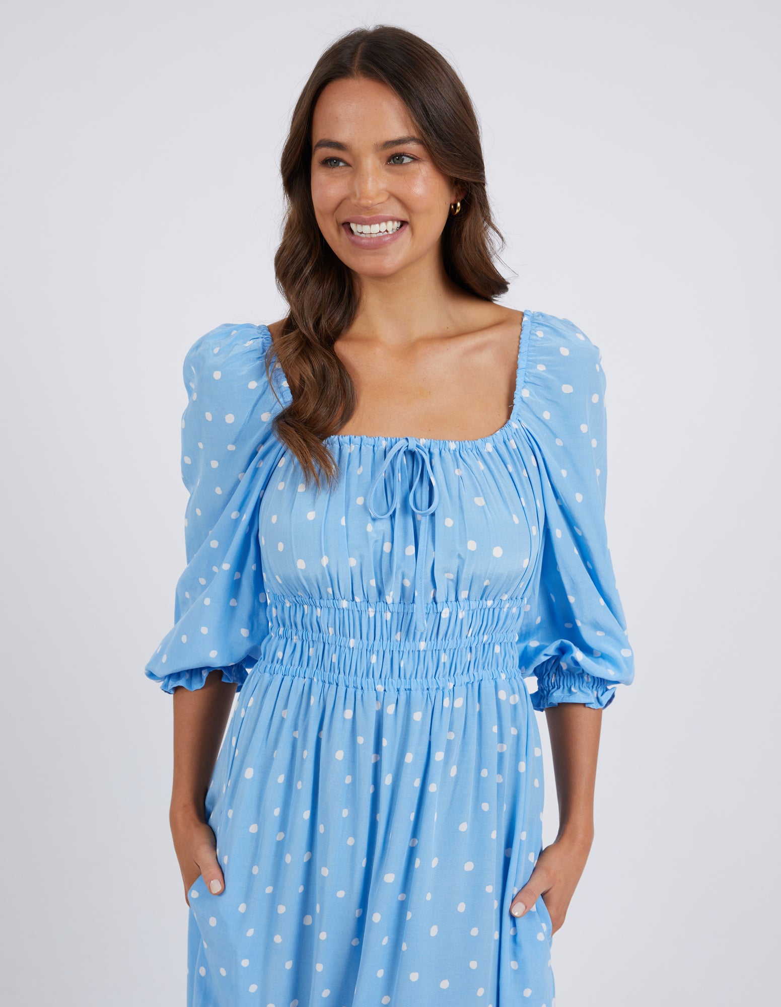 Elm Romy Spot Dress - Azure Blue