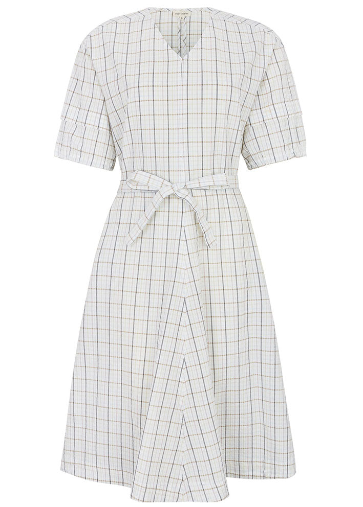 Esmé Studios Betty 2/4 Midi Dress - Kjole - Snow White Checks