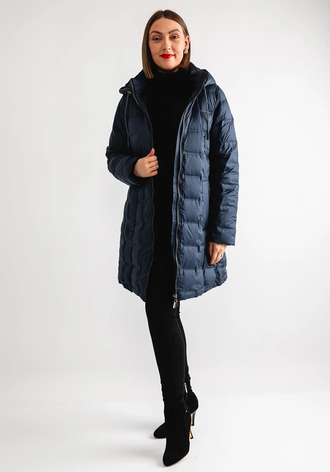 Etage Down Padded Hooded Coat, Navy