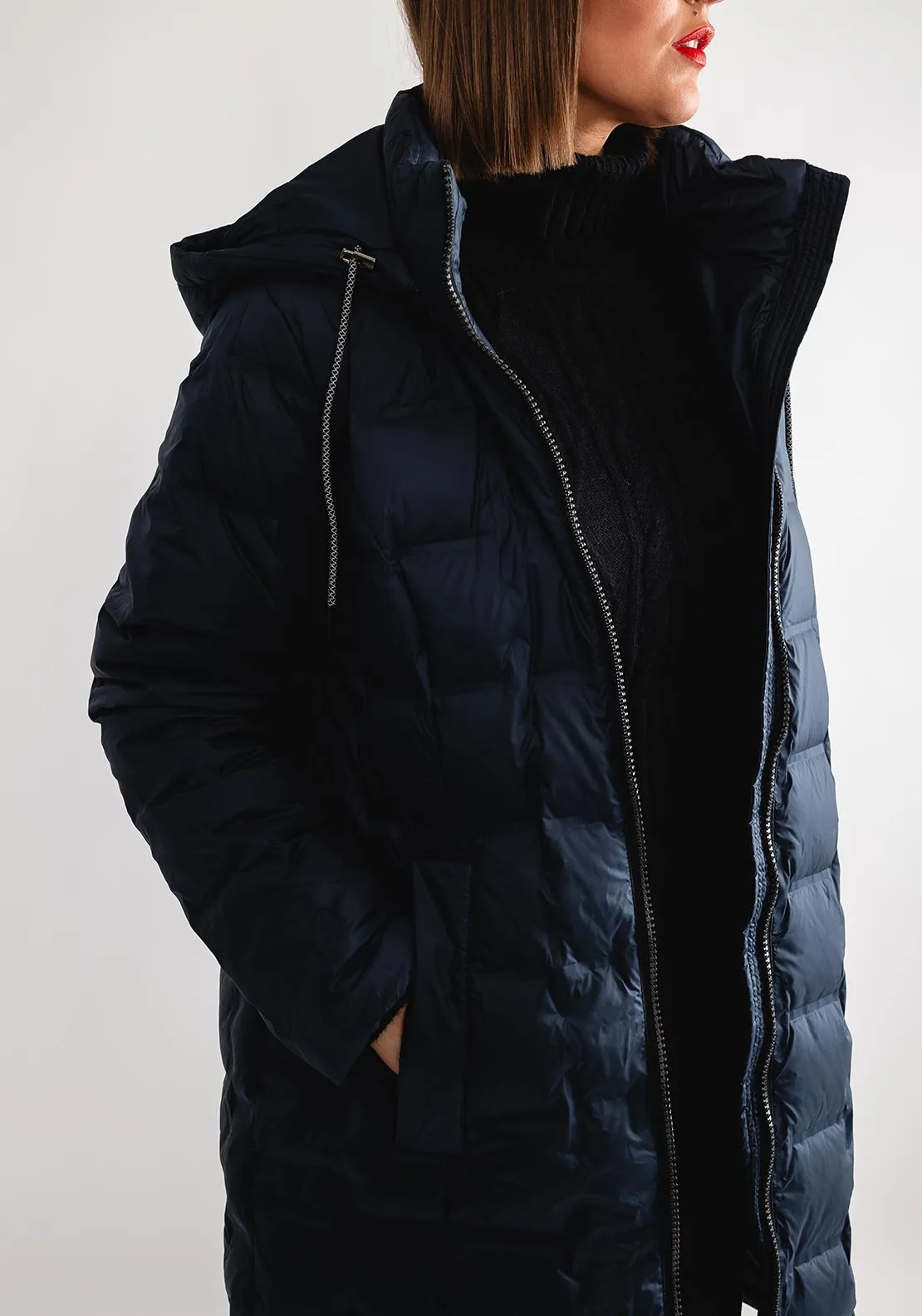 Etage Down Padded Hooded Coat, Navy