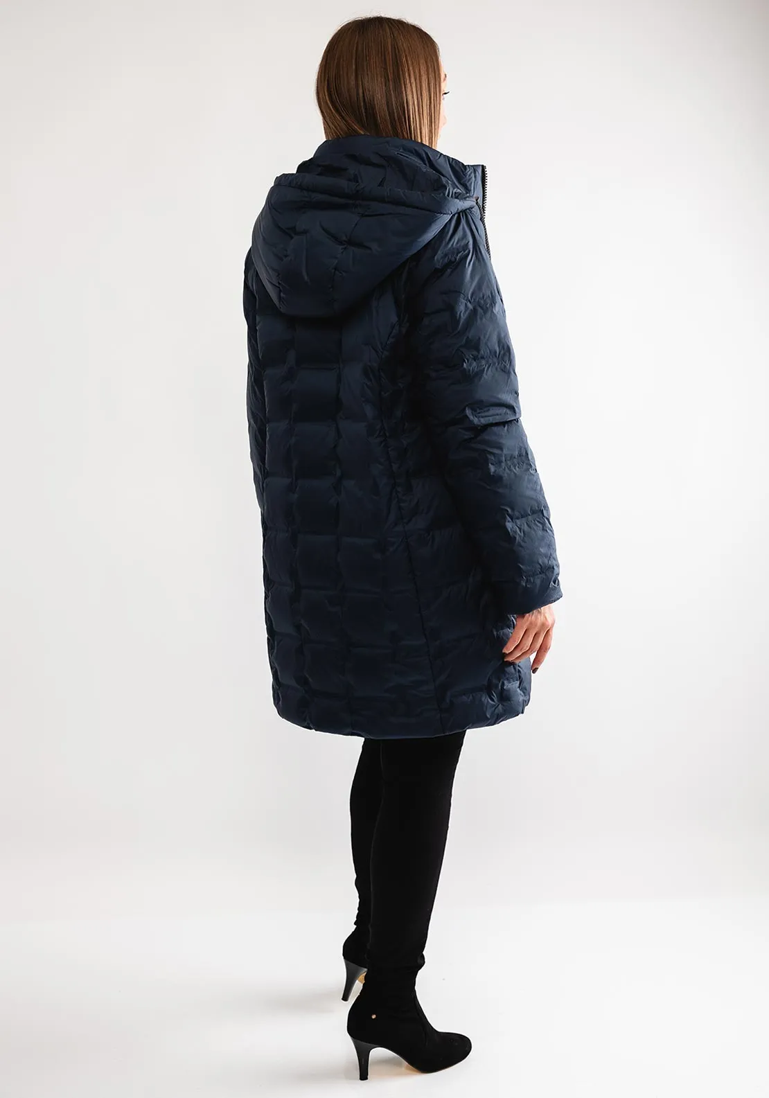 Etage Down Padded Hooded Coat, Navy