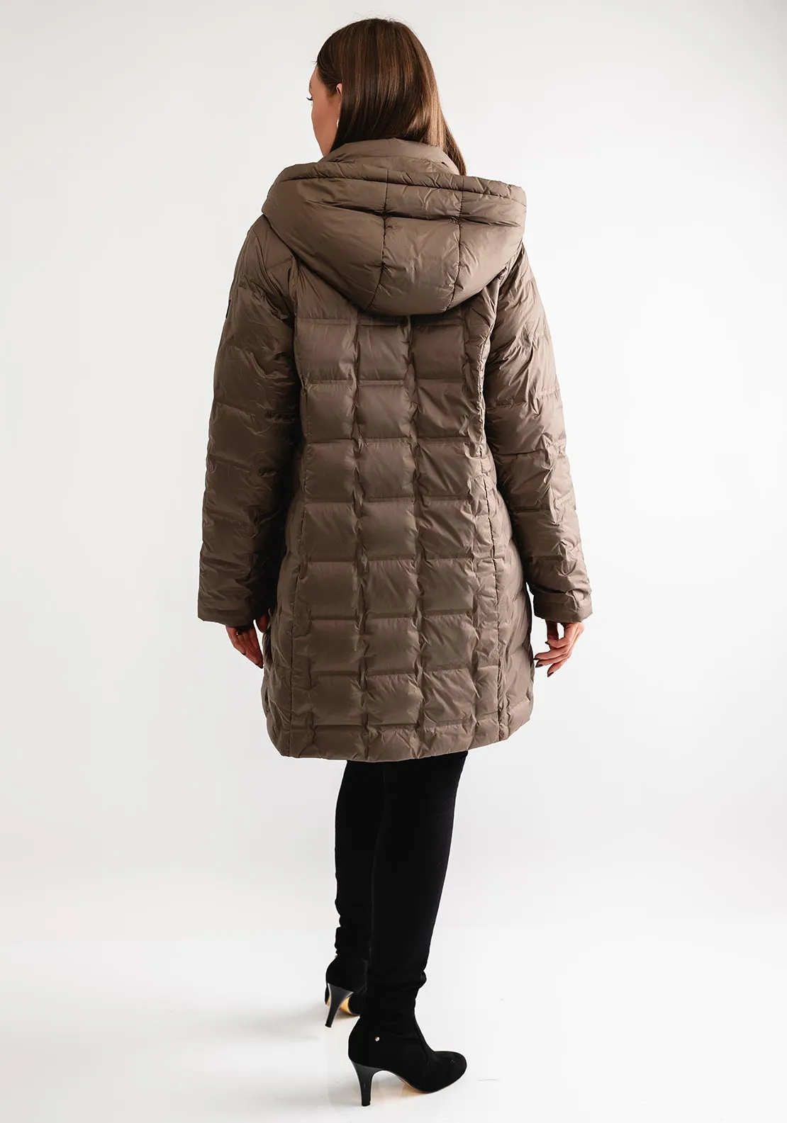 Etage Down Padded Hooded Coat, Taupe