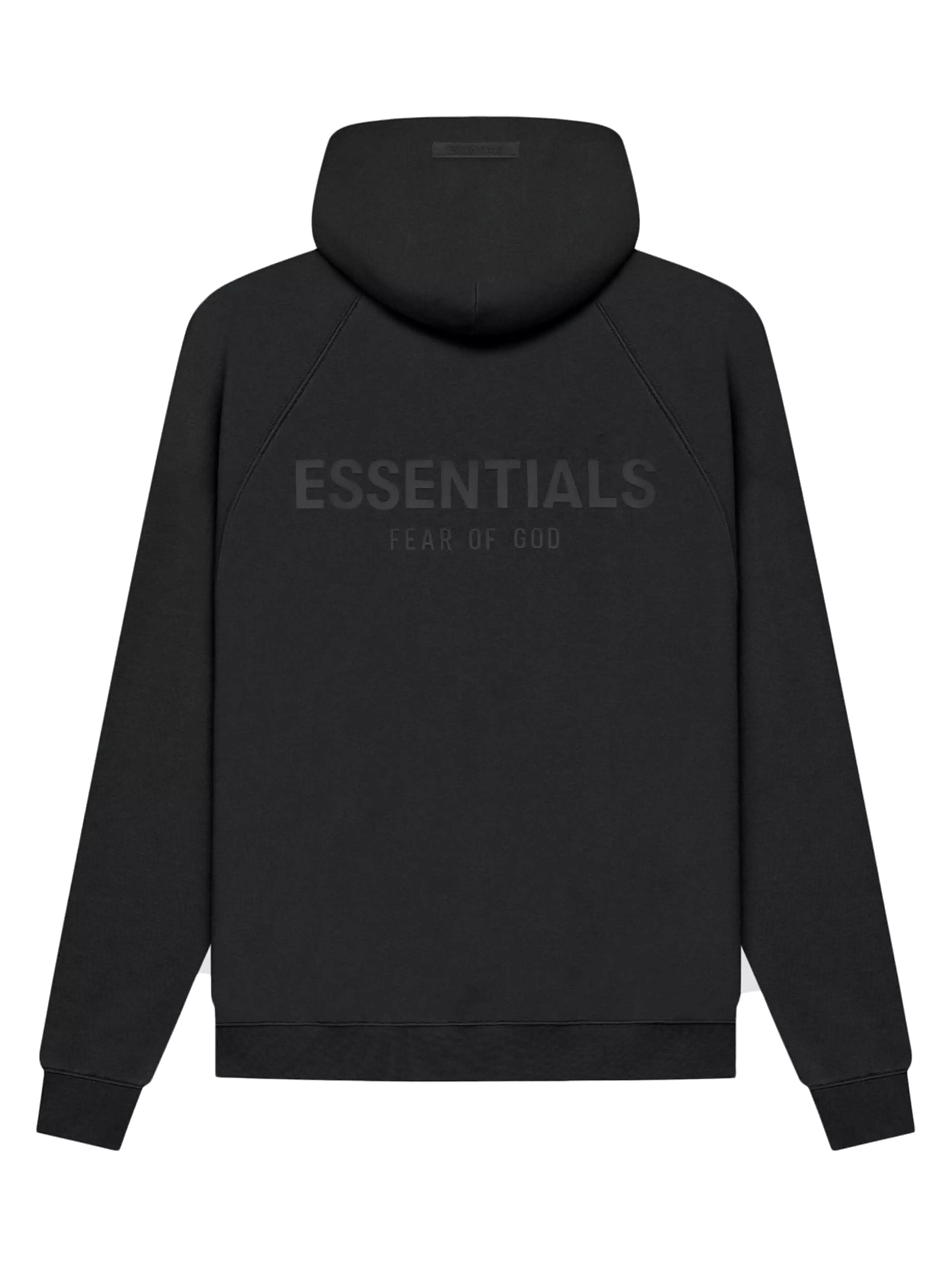 Fear Of God Essentials Back Logo Hoodie Black [SS21]