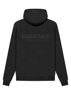 Fear Of God Essentials Back Logo Hoodie Black [SS21]