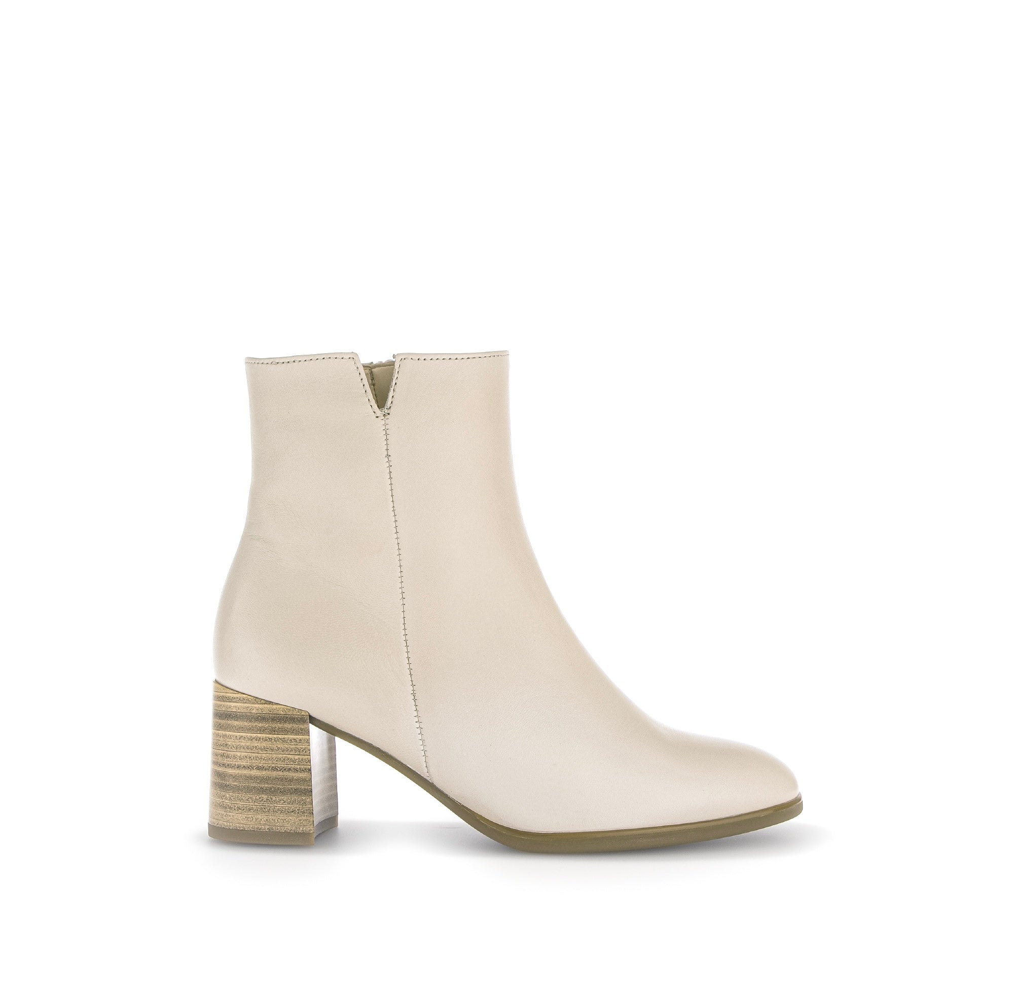 Gabor Cream Leather Ankle Boot