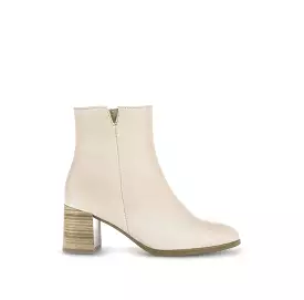 Gabor Cream Leather Ankle Boot