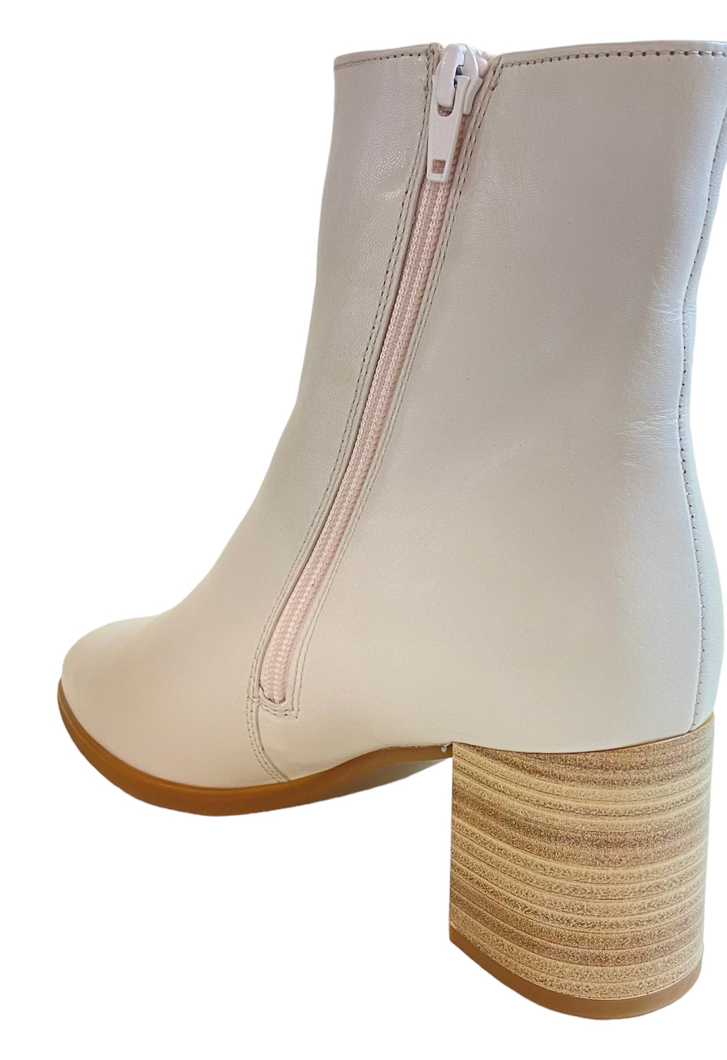 Gabor Cream Leather Ankle Boot